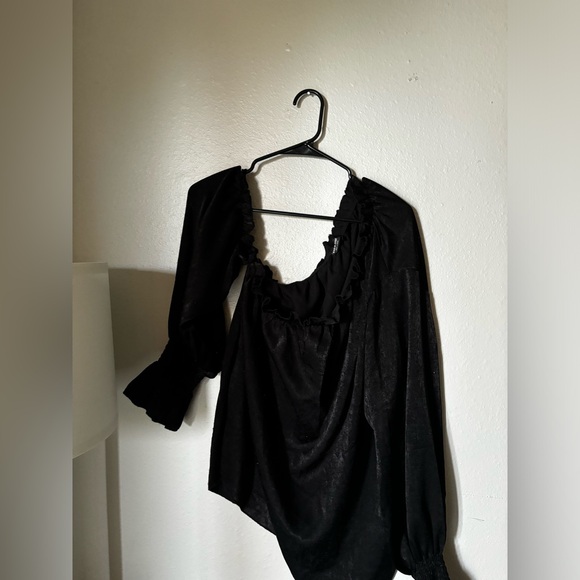 SHEIN | Asymmetrical Neck Flounce Sleeve Top - Picture 7 of 7